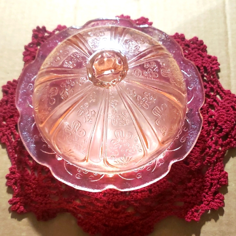 1030s Jeannette butter dish.